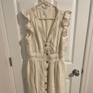 Time and tru midi button down dress